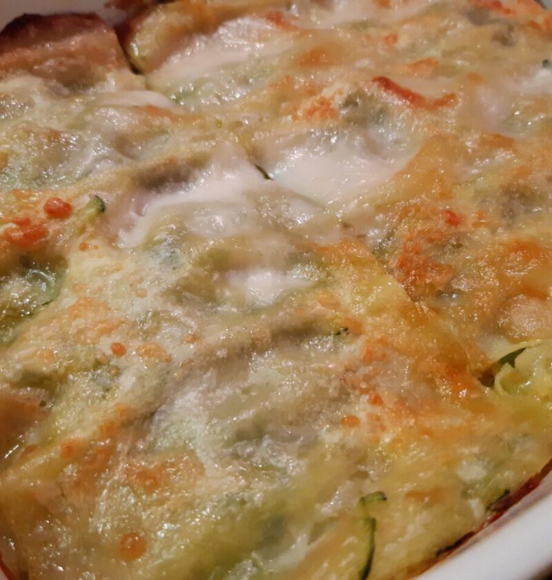 Lasagne con gamberetti e zucchine