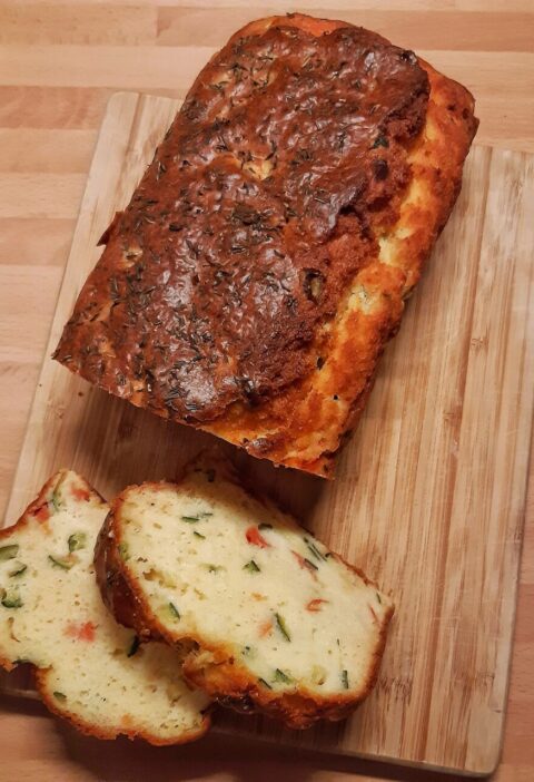 Plumcake salato con zucchine e pomodorini