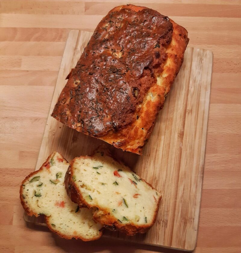 Plumcake salato con zucchine e pomodorini